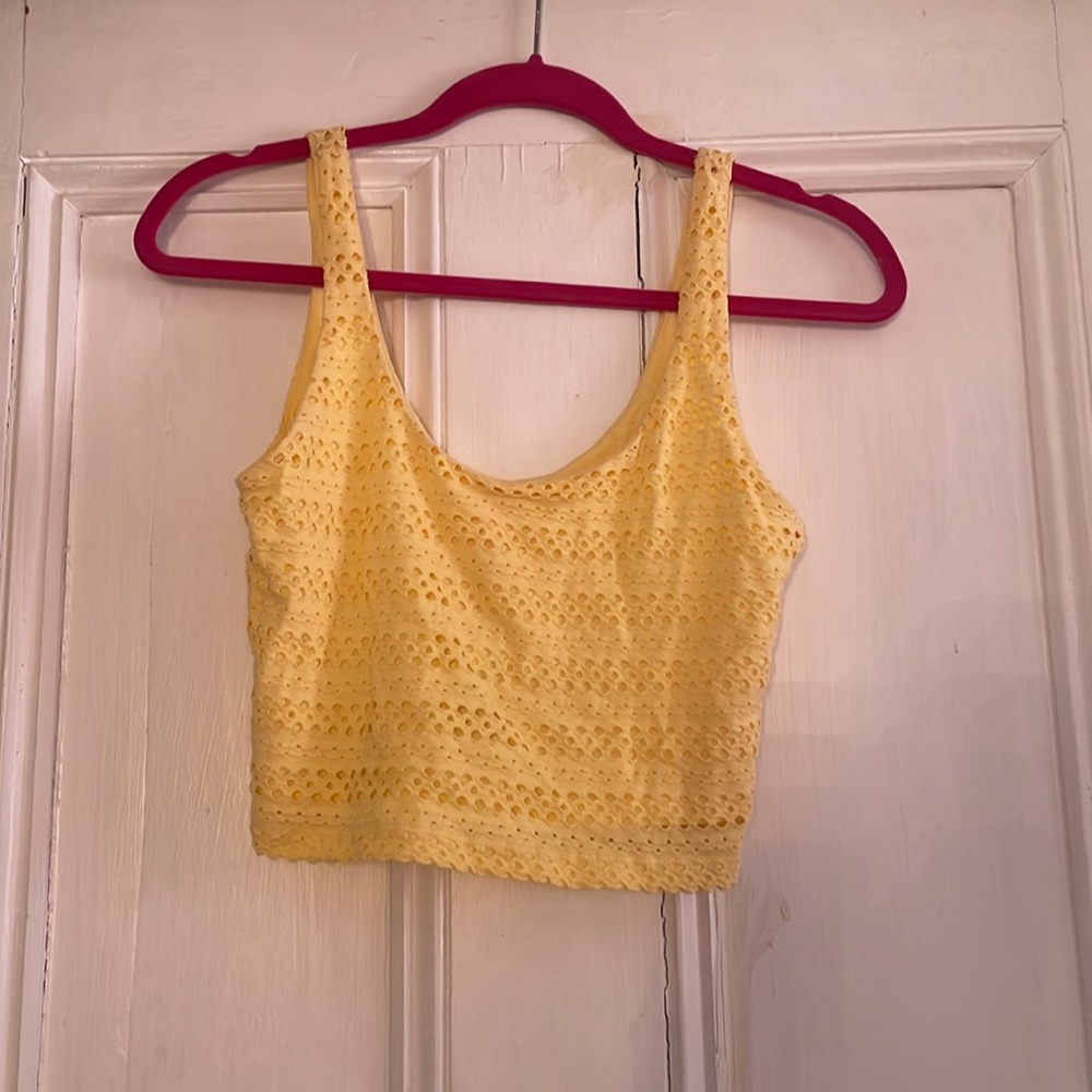Yellow crop top